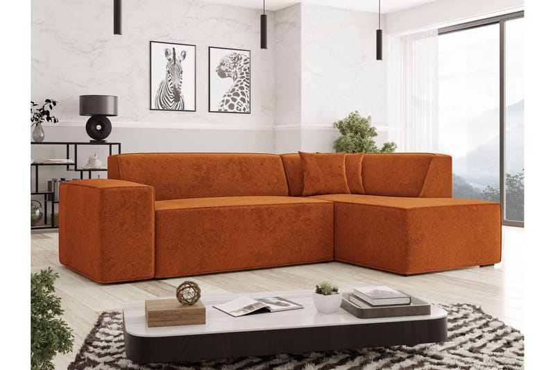 Slucajno Soffa m. Schäslong 4-sits - Orange - Möbler - Vardagsrum - Soffor - Divansoffa & schäslong