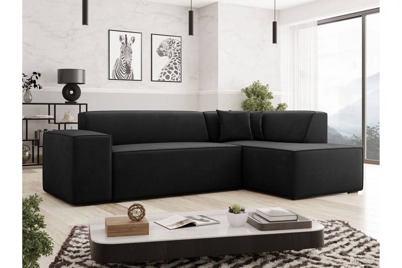 Slucajno Soffa m. Schäslong 4-sits - Svart - Möbler - Vardagsrum - Soffor - Divansoffa & schäslong