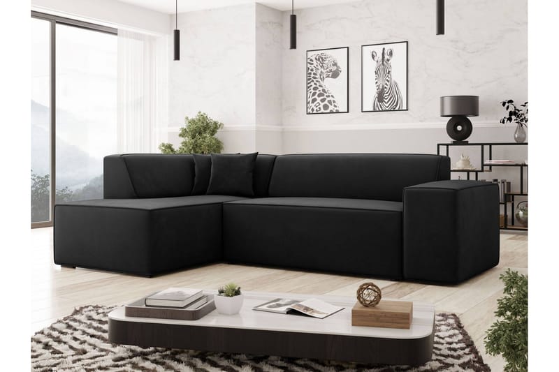 Slucajno Soffa m. Schäslong 4-sits - Svart - Möbler - Vardagsrum - Soffor - Divansoffa & schäslong