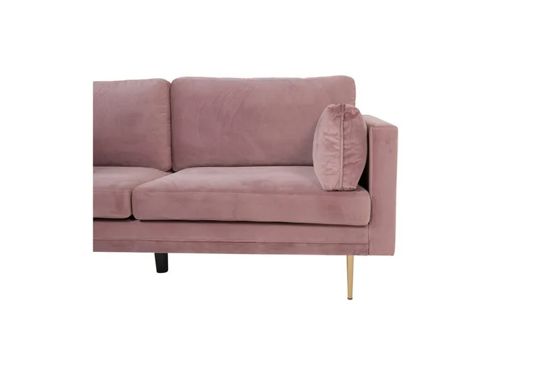 Soffa 3-sits Boom - Rosa - Möbler - Vardagsrum - Soffor - Sammetssoffor