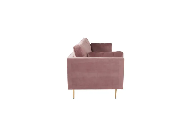 Soffa 3-sits Boom - Rosa - Möbler - Vardagsrum - Soffor - Sammetssoffor