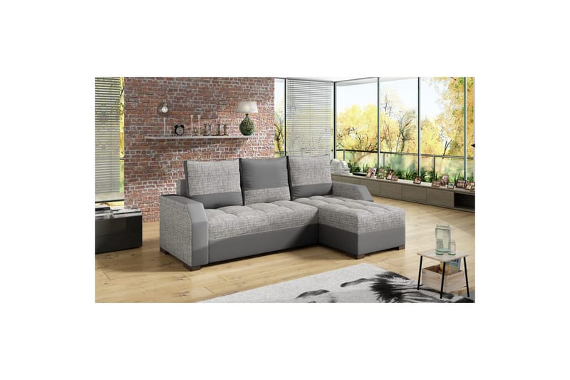 Soffa Eltap Aris 250x90 x150 cm - Berlin 01, Mjuk 29, Grå - Möbler - Vardagsrum - Soffor - Skinnsoffor
