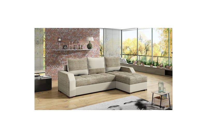 Soffa Eltap Aris 250x90 x150 cm - Berlin 03, Mjuk 33, Beige - Möbler - Vardagsrum - Soffor - Skinnsoffor