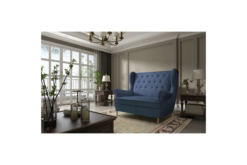 Soffa Eltap Aros 150x103x90 cm, Omega 86, Blå