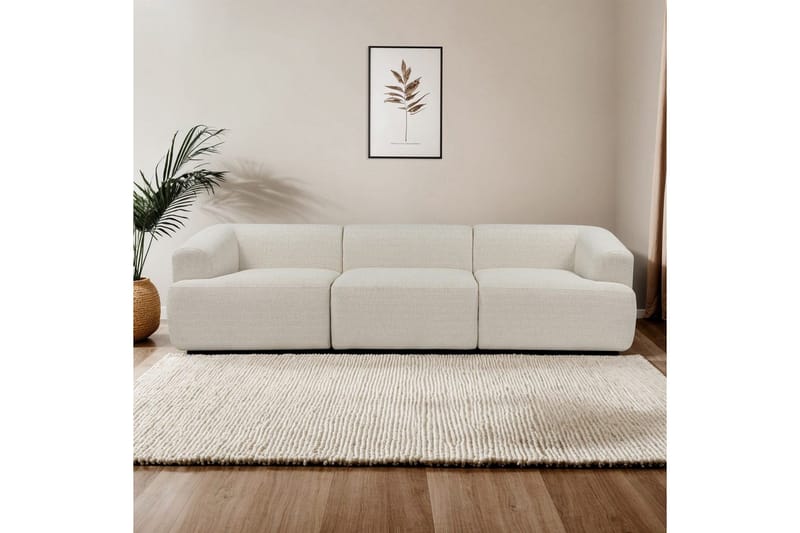 Soffa med 3 sittplatser Dashwood Vit - Vit - Möbler - Vardagsrum - Soffor - 4-sits soffor