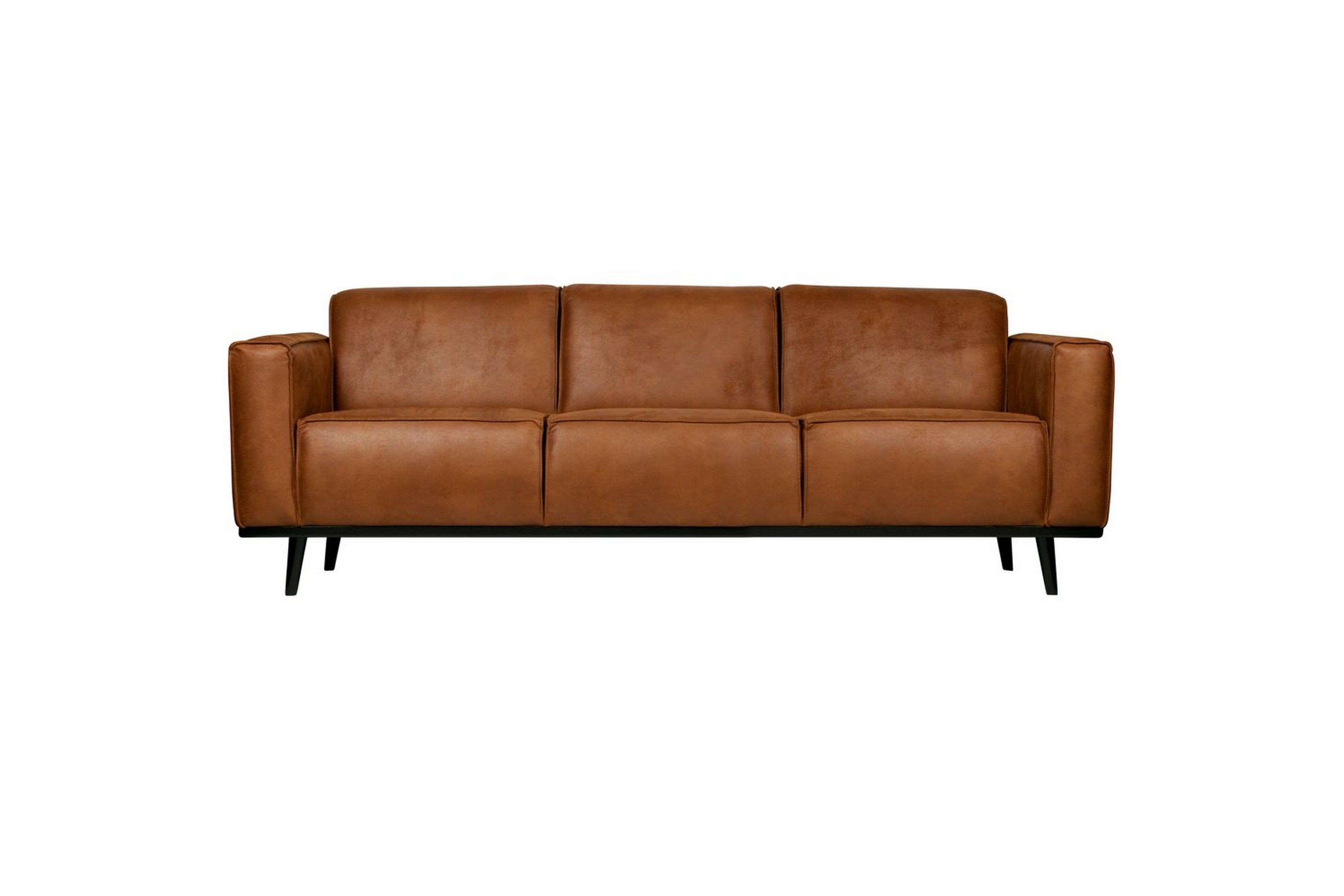soffa statement 3-sits - cognac, 35% läder / 65% pes