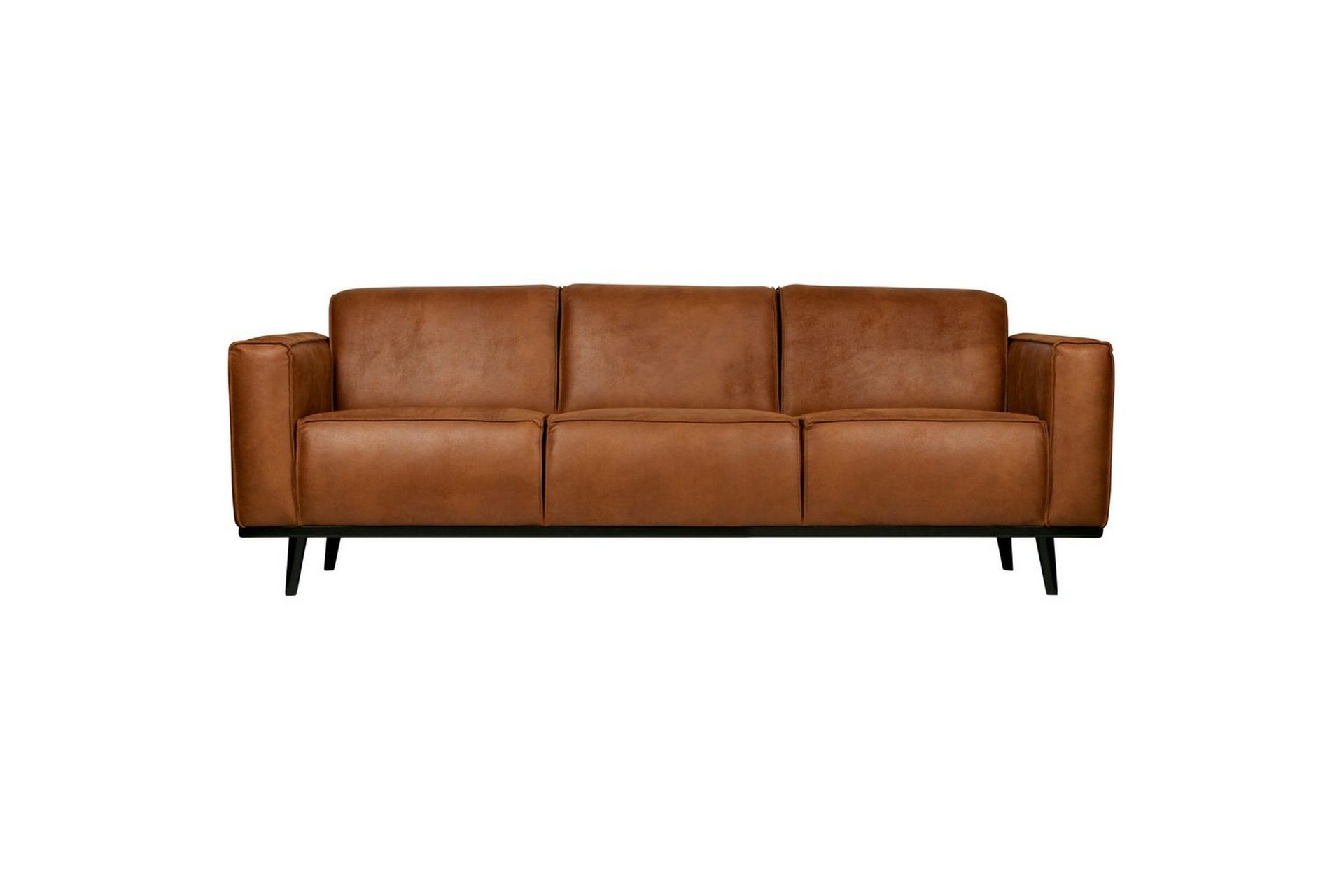 Soffa Statement 3-sits - Cognac, 35% L&auml;der / 65% Pes