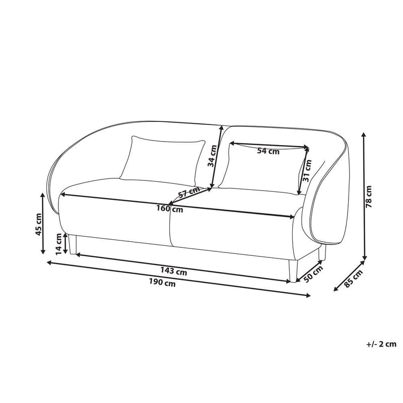 Soffa Umea - Beige, ljust trä - Möbler - Vardagsrum - Soffor - 3-sits soffor