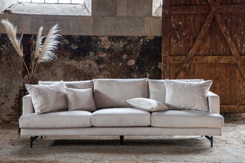 Sofia 3-sits Soffa 260 cm i Manchester - Beige - Möbler - Vardagsrum - Soffor - 3-sits soffor