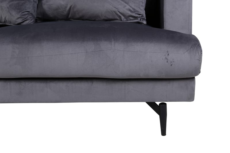 Sofia 3-sits Soffa 260 cm i Sammet - Grå - Möbler - Vardagsrum - Soffor - Sammetssoffor