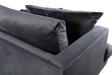 Sofia 3-sits Soffa 260 cm i Sammet - Grå - Möbler - Vardagsrum - Soffor - Sammetssoffor