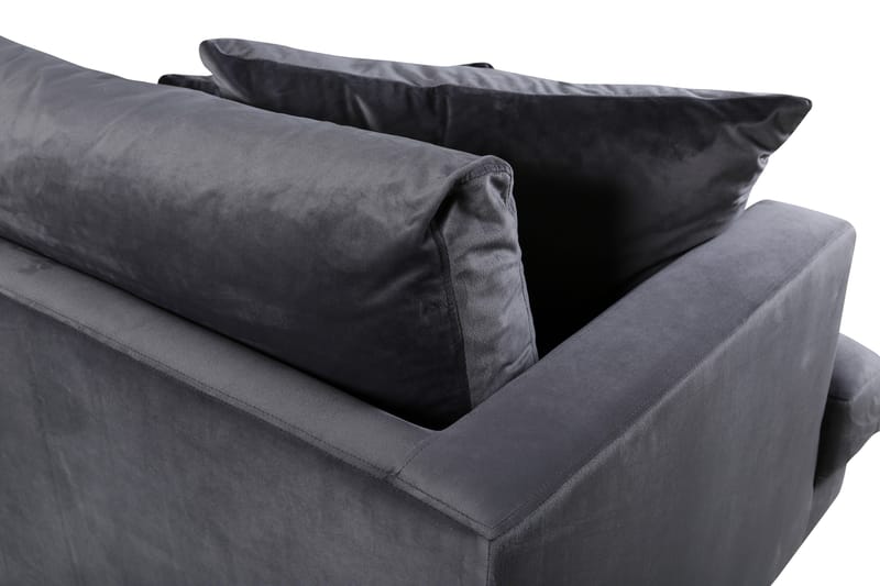Sofia 3-sits Soffa 260 cm i Sammet - Grå - Möbler - Vardagsrum - Soffor - Sammetssoffor