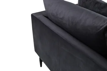 Sofia 3-sits Soffa 260 cm i Sammet - Grå - Möbler - Vardagsrum - Soffor - Sammetssoffor