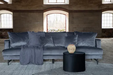 Sofia 3-sits Soffa 260 cm i Sammet - Grå - Möbler - Vardagsrum - Soffor - Sammetssoffor