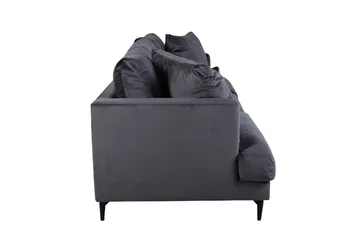 Sofia 3-sits Soffa 260 cm i Sammet - Grå - Möbler - Vardagsrum - Soffor - Sammetssoffor