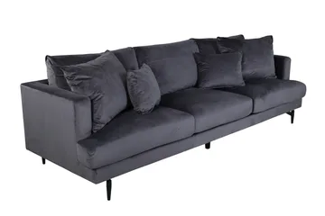 Sofia 3-sits Soffa 260 cm i Sammet - Grå - Möbler - Vardagsrum - Soffor - Sammetssoffor