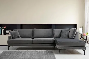 Stacker Hörnsoffa med Divan Höger - Svart - Möbler - Vardagsrum - Soffor - Divansoffa & schäslong
