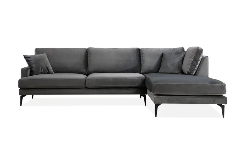 Stacker Hörnsoffa med Divan Höger, Svart