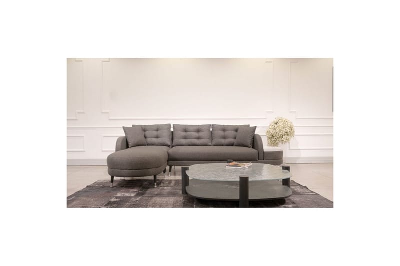 Sufian 3-sits Soffa med Divan - Antracit - Möbler - Vardagsrum - Soffor - Divansoffa & schäslong