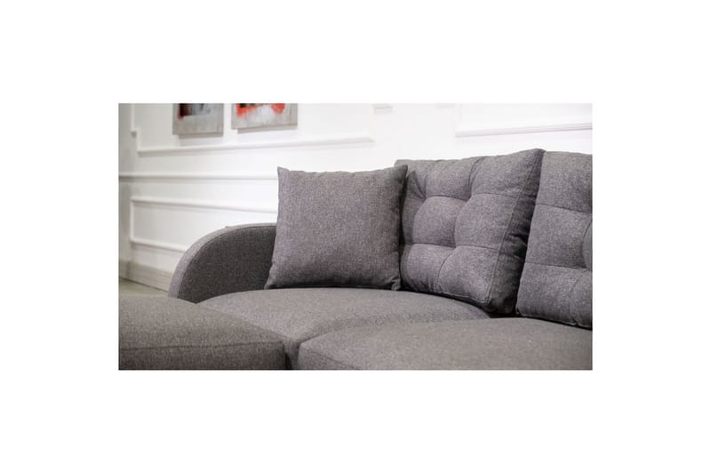 Sufian 3-sits Soffa med Divan - Antracit - Möbler - Vardagsrum - Soffor - Divansoffa & schäslong