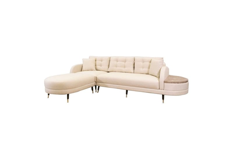 Sufian 3-sits Soffa med Divan - Cremevit - Möbler - Vardagsrum - Soffor - Divansoffa & schäslong