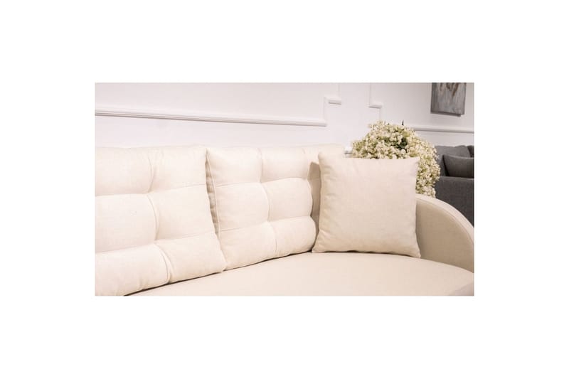 Sufian 3-sits Soffa med Divan - Cremevit - Möbler - Vardagsrum - Soffor - Divansoffa & schäslong