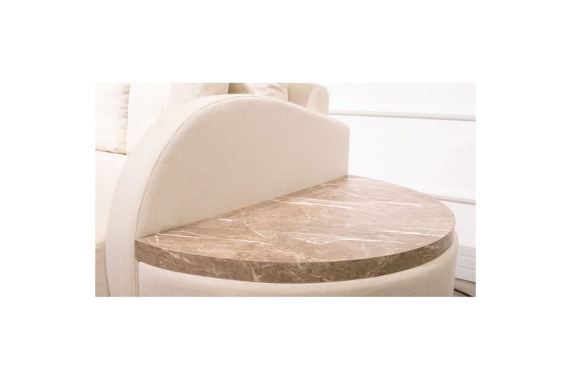 Sufian 3-sits Soffa med Divan - Cremevit - Möbler - Vardagsrum - Soffor - Divansoffa & schäslong
