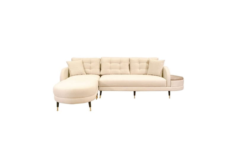 Sufian 3-sits Soffa med Divan - Cremevit - Möbler - Vardagsrum - Soffor - Divansoffa & schäslong