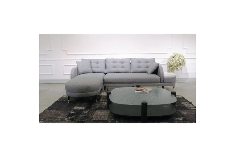 Sufian 3-sits Soffa med Divan - Mörkgrå - Möbler - Vardagsrum - Soffor - Divansoffa & schäslong