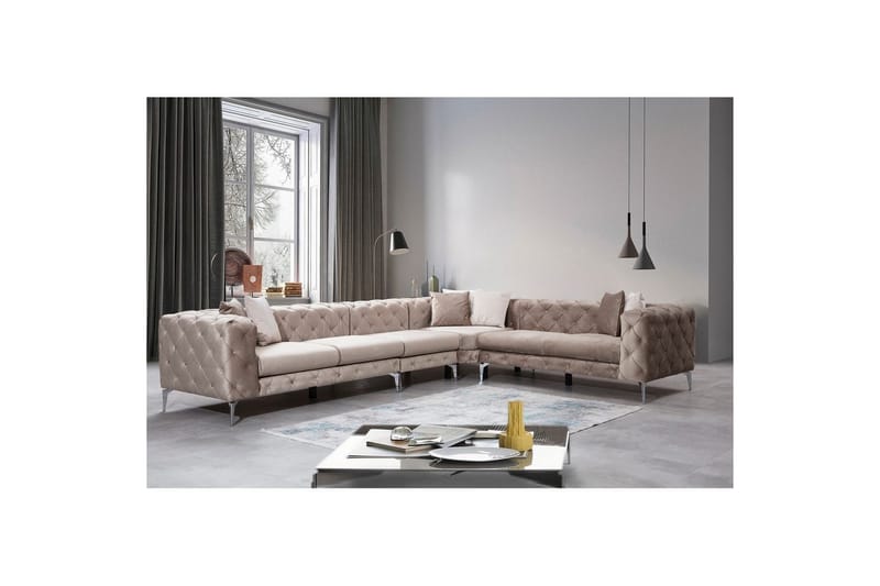 Sufian Hörnsoffa 5-sits - Beige - Möbler - Vardagsrum - Soffor - Hörnsoffor
