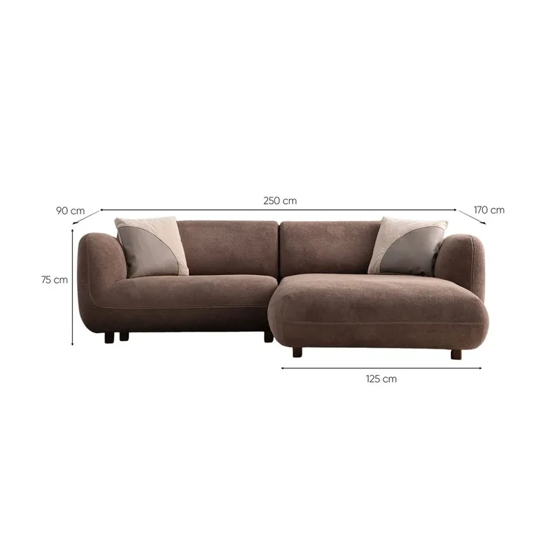 Talrosen 3-sits Soffa med Divan - Brun - Möbler - Vardagsrum - Soffor - Divansoffa & schäslong
