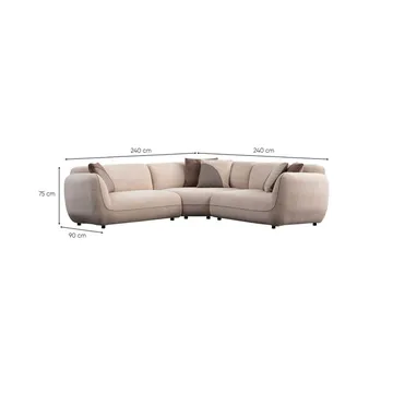 Talrosen 5-sits Hörnsoffa - Krämvit - Möbler - Vardagsrum - Soffor - Hörnsoffor