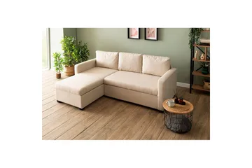 Tareen Soffa med Divan 3-sits - Beige - Möbler - Vardagsrum - Bäddsoffor - Bäddsoffa divan