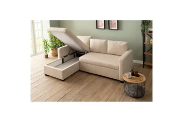 Tareen Soffa med Divan 3-sits - Beige - Möbler - Vardagsrum - Bäddsoffor - Bäddsoffa divan