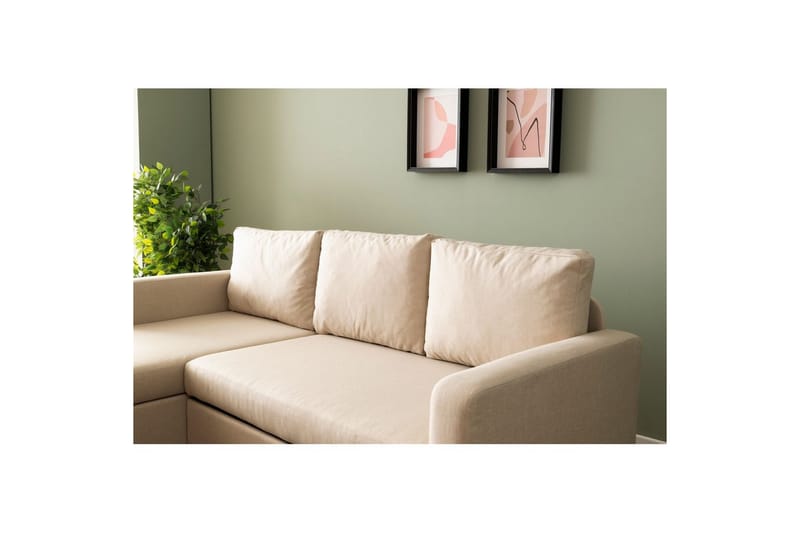 Tareen Soffa med Divan 3-sits - Beige - Möbler - Vardagsrum - Soffor - Divansoffa & schäslong