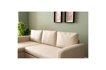 Tareen Soffa med Divan 3-sits - Beige - Möbler - Vardagsrum - Bäddsoffor - Bäddsoffa divan