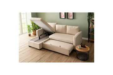 Tareen Soffa med Divan 3-sits - Beige - Möbler - Vardagsrum - Bäddsoffor - Bäddsoffa divan