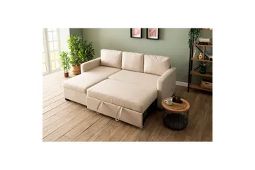 Tareen Soffa med Divan 3-sits - Beige - Möbler - Vardagsrum - Bäddsoffor - Bäddsoffa divan