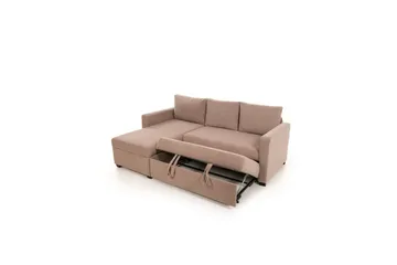 Tareen Soffa med Divan 3-sits - Brun - Möbler - Vardagsrum - Bäddsoffor - Bäddsoffa divan