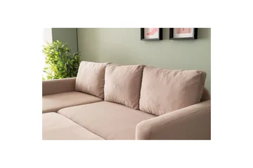Tareen Soffa med Divan 3-sits - Brun - Möbler - Vardagsrum - Bäddsoffor - Bäddsoffa divan