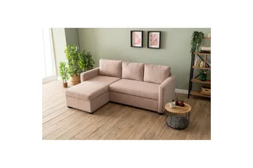 Tareen Soffa med Divan 3-sits - Brun - Möbler - Vardagsrum - Bäddsoffor - Bäddsoffa divan