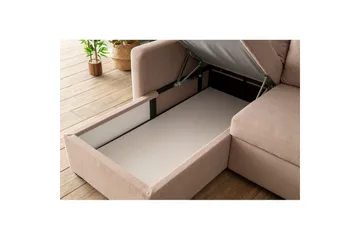 Tareen Soffa med Divan 3-sits - Brun - Möbler - Vardagsrum - Bäddsoffor - Bäddsoffa divan