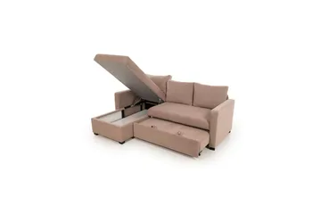 Tareen Soffa med Divan 3-sits - Brun - Möbler - Vardagsrum - Bäddsoffor - Bäddsoffa divan