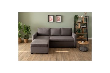 Tareen Soffa med Divan 3-sits - Grå - Möbler - Vardagsrum - Bäddsoffor - Bäddsoffa divan