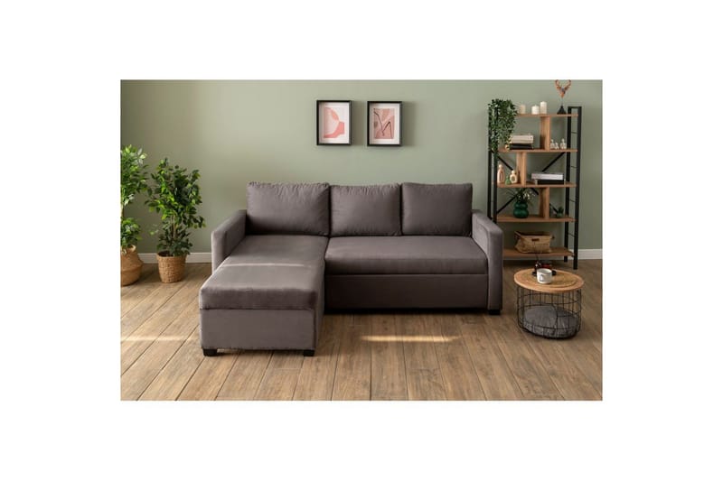 Tareen Soffa med Divan 3-sits - Grå - Möbler - Vardagsrum - Soffor - Divansoffa & schäslong