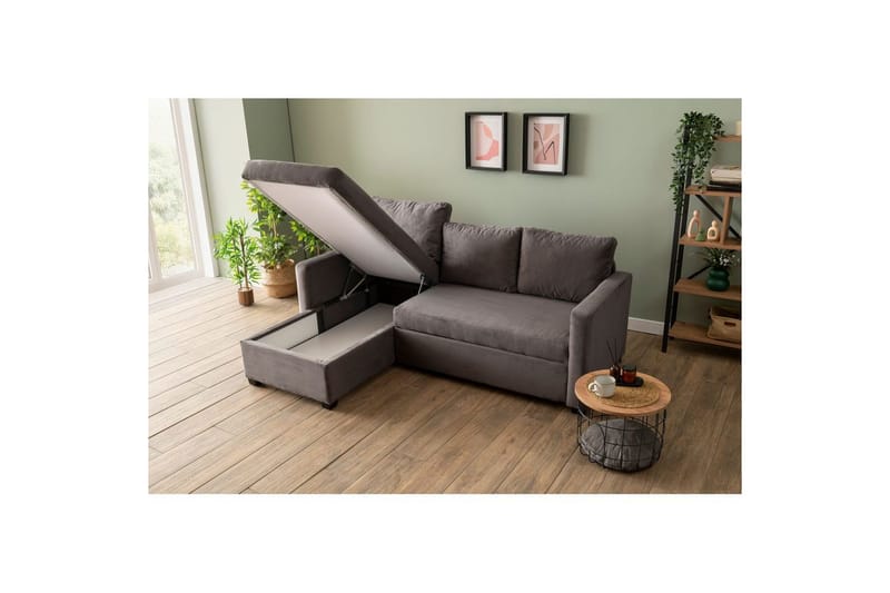 Tareen Soffa med Divan 3-sits - Grå - Möbler - Vardagsrum - Soffor - Divansoffa & schäslong