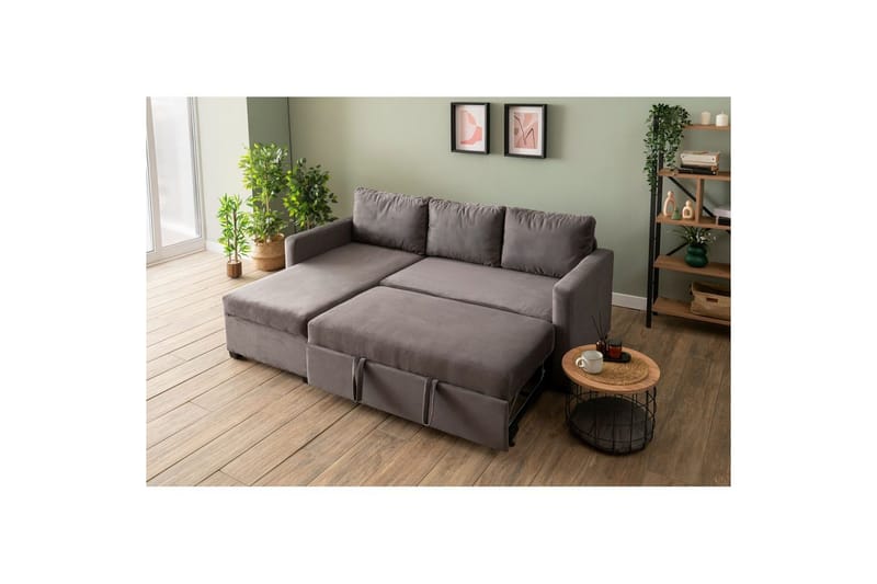 Tareen Soffa med Divan 3-sits - Grå - Möbler - Vardagsrum - Soffor - Divansoffa & schäslong