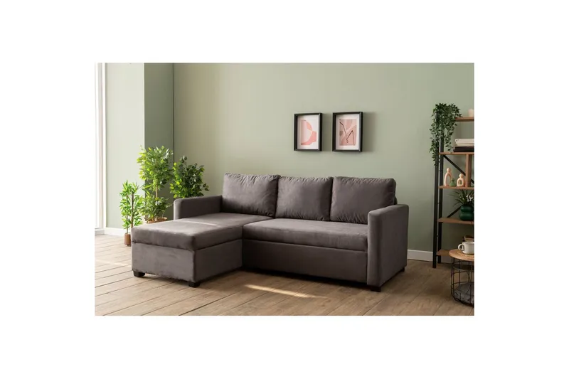 Tareen Soffa med Divan 3-sits - Grå - Möbler - Vardagsrum - Soffor - Divansoffa & schäslong