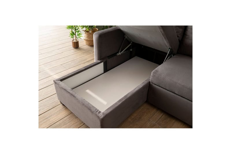 Tareen Soffa med Divan 3-sits - Grå - Möbler - Vardagsrum - Soffor - Divansoffa & schäslong