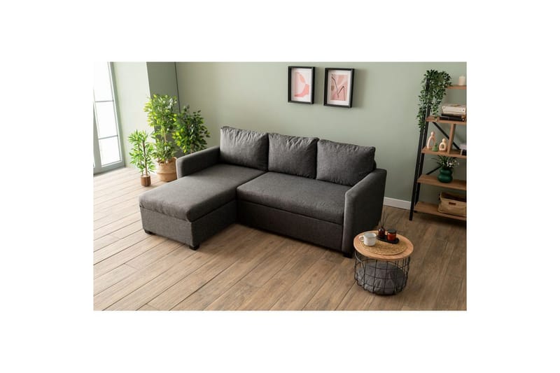 Tareen Soffa med Divan 3-sits - Mörkgrå - Möbler - Vardagsrum - Soffor - Divansoffa & schäslong